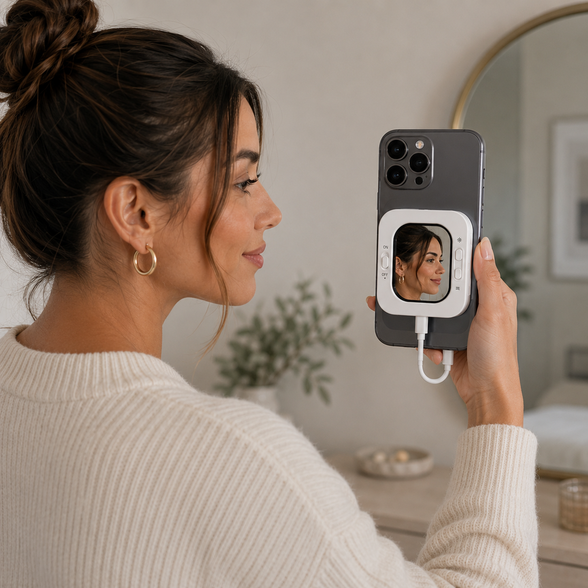 Rear Camera Selfie Monitor for Phone