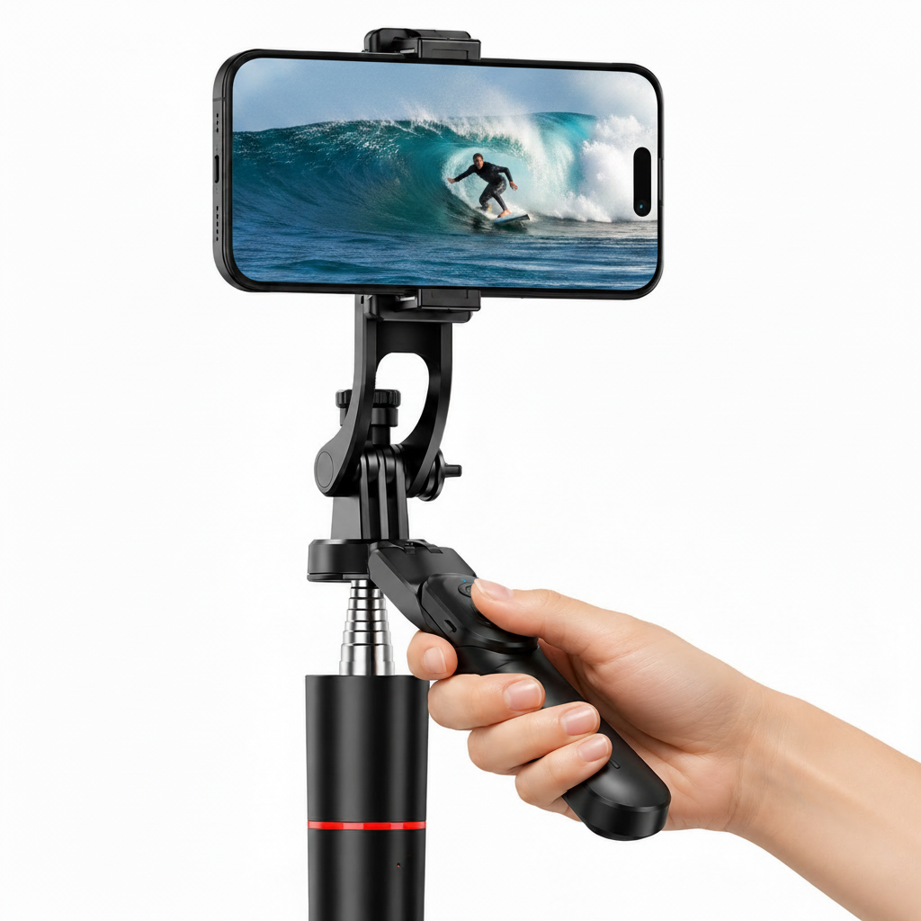 Extendable Selfie Stick Tripod with Bluetooth Remote