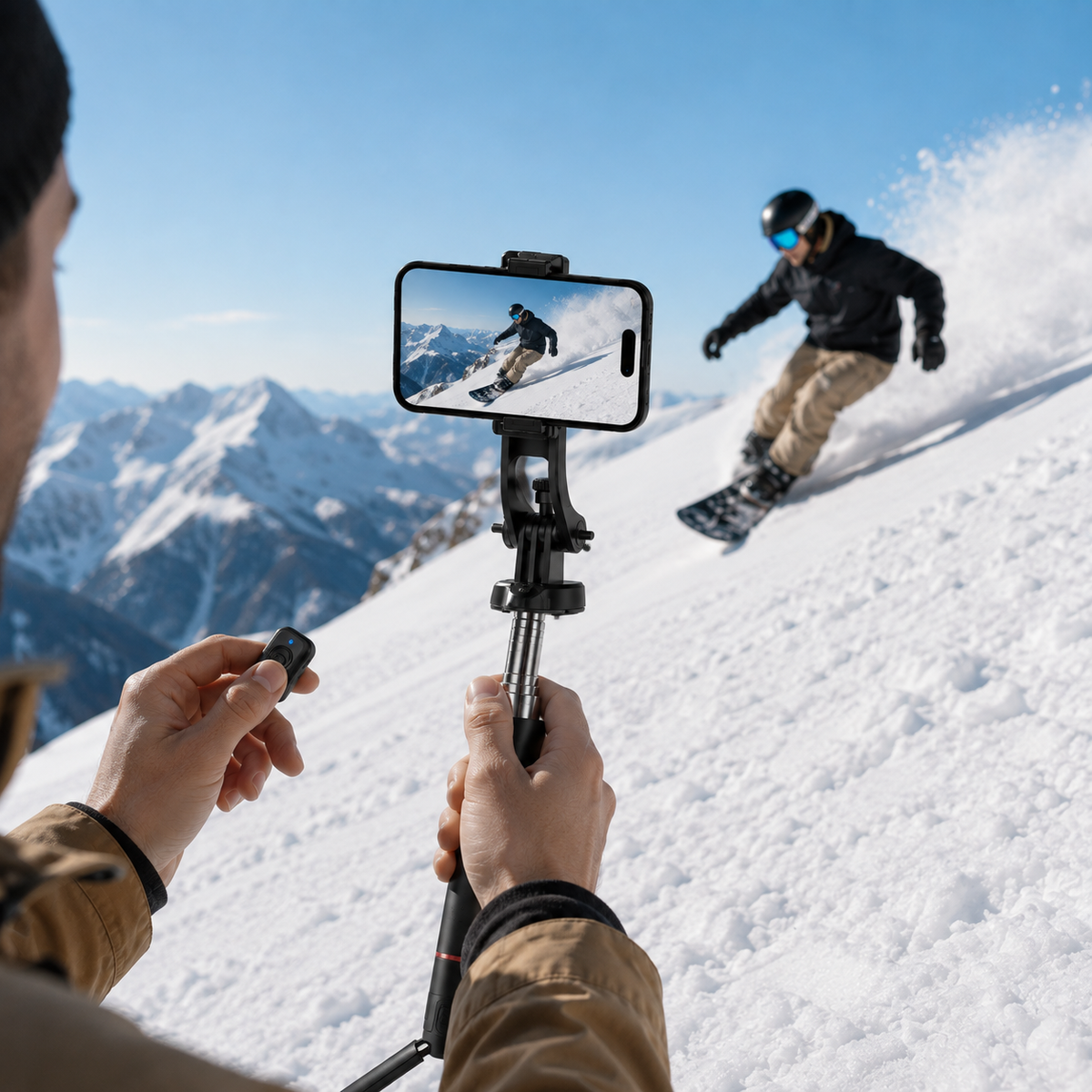 Extendable Selfie Stick Tripod with Bluetooth Remote