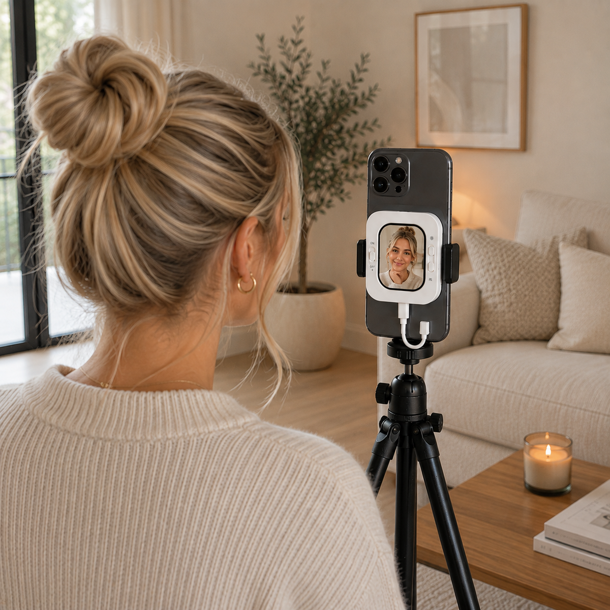 Rear Camera Selfie Monitor for Phone
